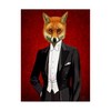 Trademark Fine Art Fab Funky 'Fox In Evening Suit, Portrait' Canvas Art, 35x47 WAG12347-C3547GG
